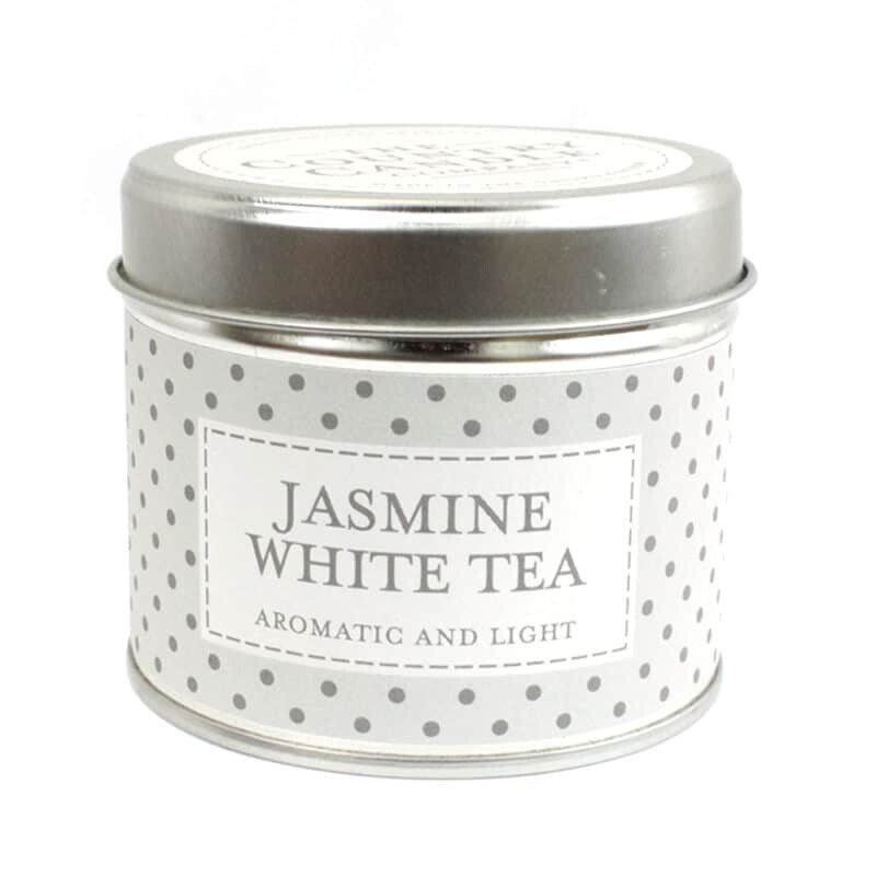 Jasmine & White Tea Polka Dots Candle In Tin