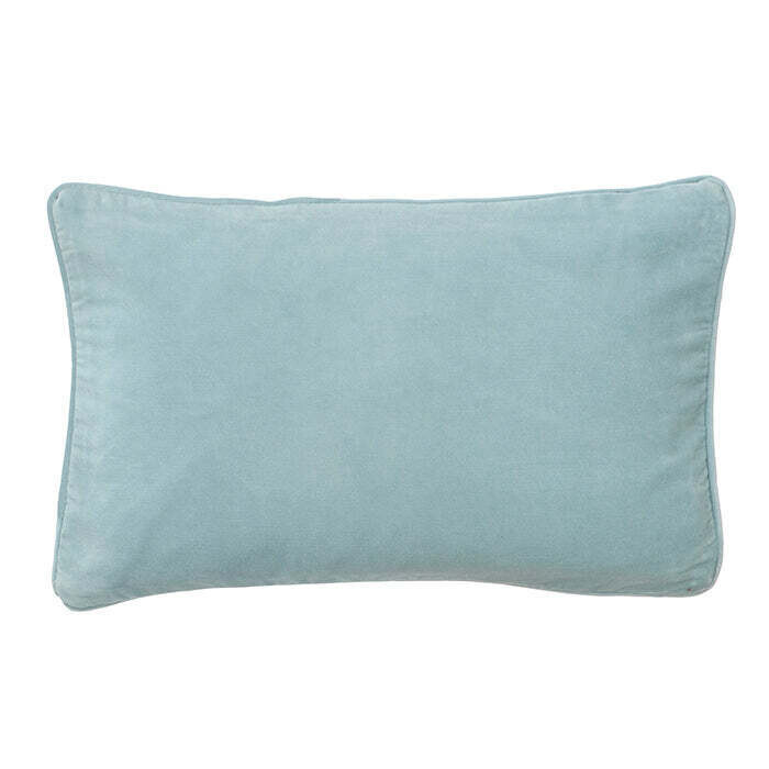 Bungalow.dk Light Blue Oblong Velvet Cushion