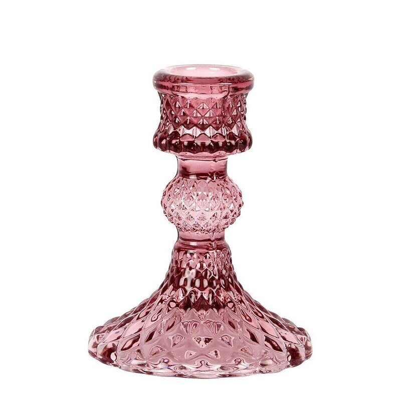 Grand Illusions Amethyst Harlequin Candlestick