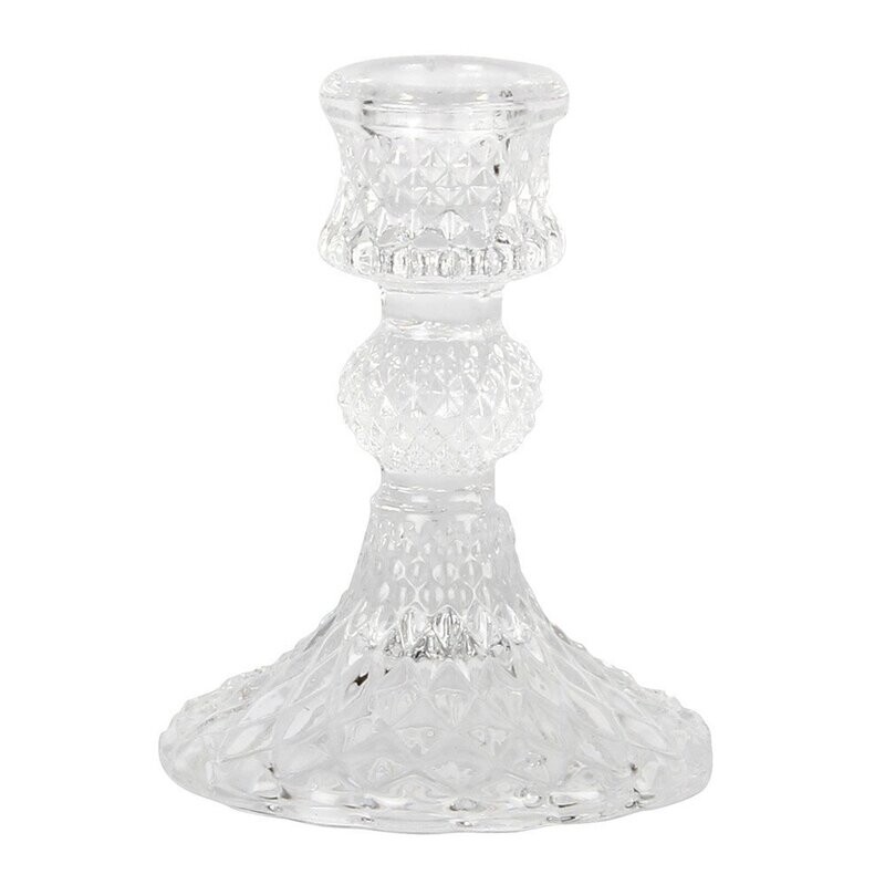 Grand Illusions Clear Harlequin Candlestick