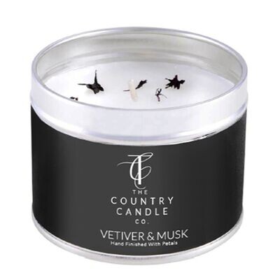 Vetiver & Musk Pastels Candle in Tin