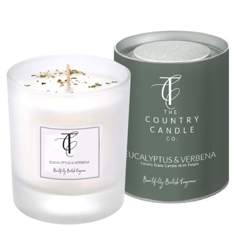 The Country Candle Co. Eucalyptus & Verbena Pastels Candle in Jar