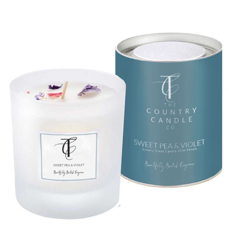 The Country Candle Co. Sweet Pea & Violet Pastels Candle in Jar