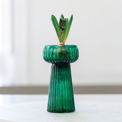 Grand Illusions Green Hyacinth Vase
