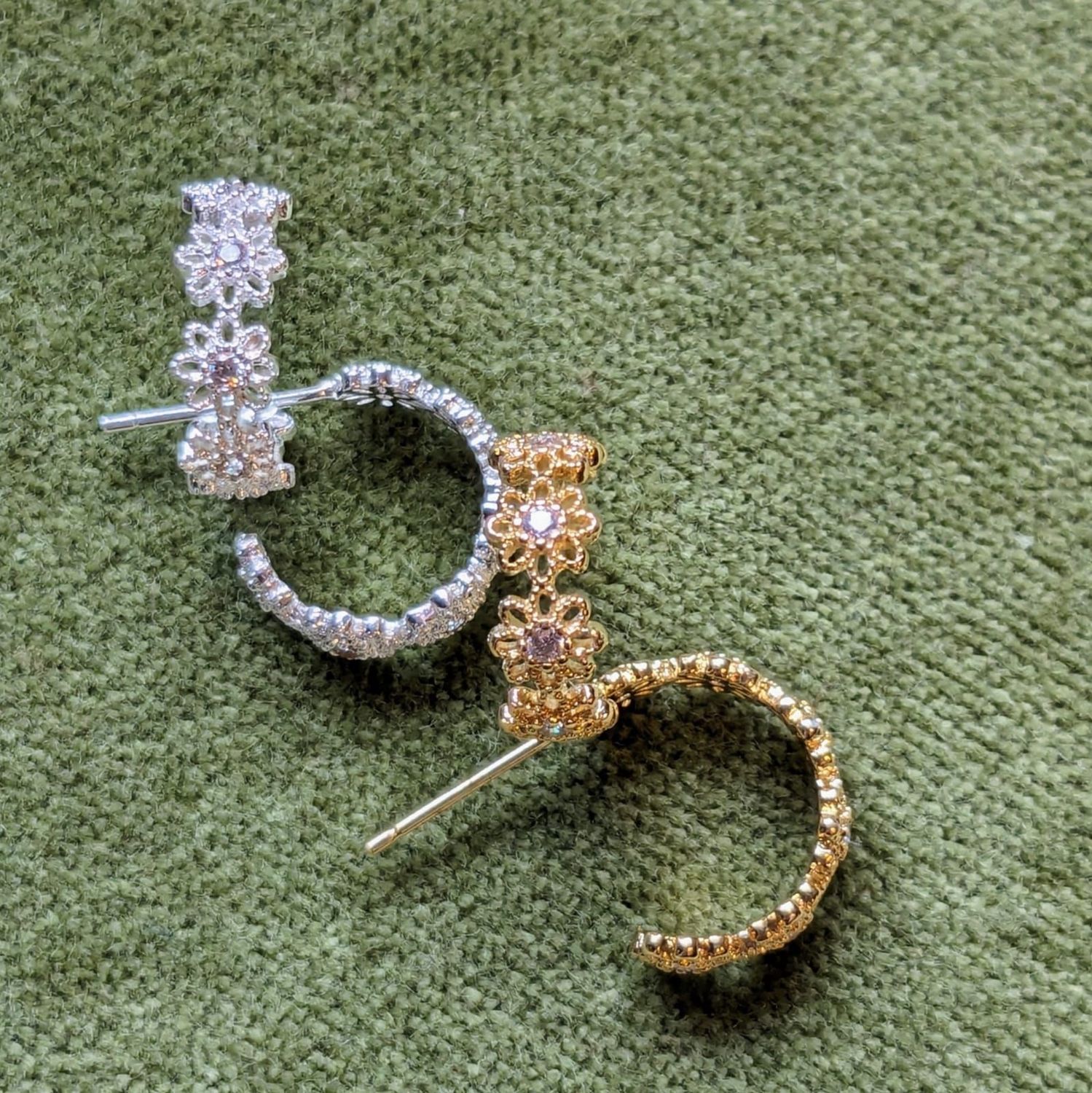 Lisa Angel Daisy Hoop Earrings