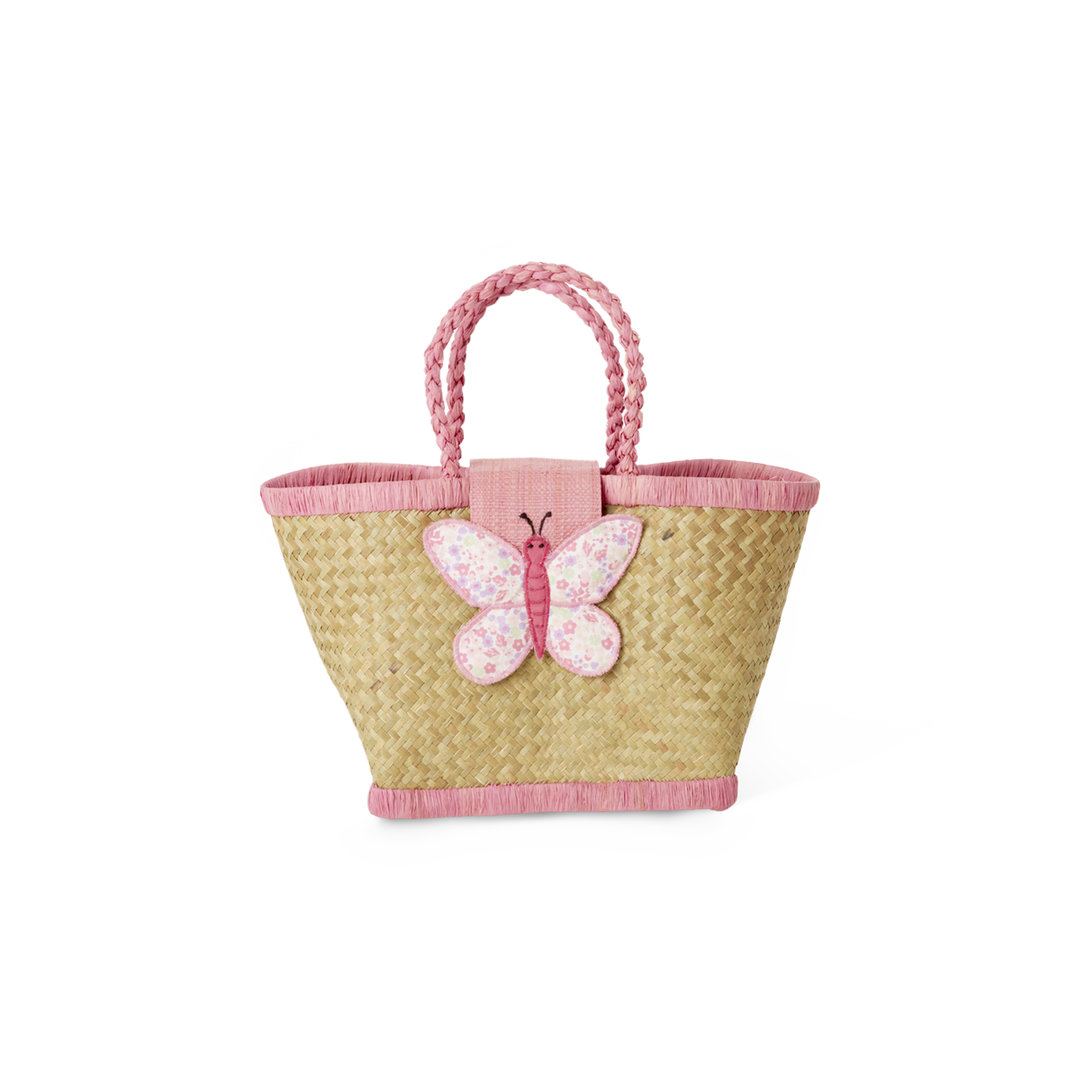 Rice.dk Raffia Kids Bag with Butterfly