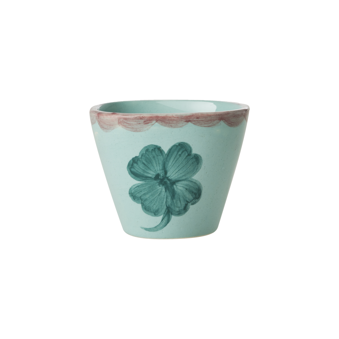 Rice.dk Hand Painted Espresso Cup with Clover
