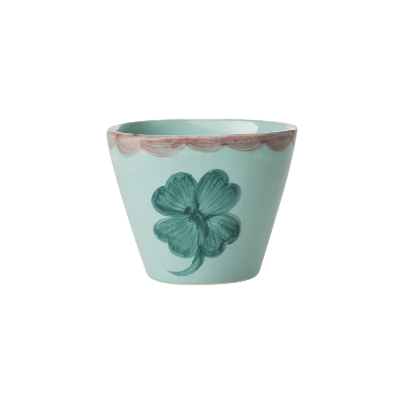 Rice.dk Hand Painted Espresso Cup with Clover