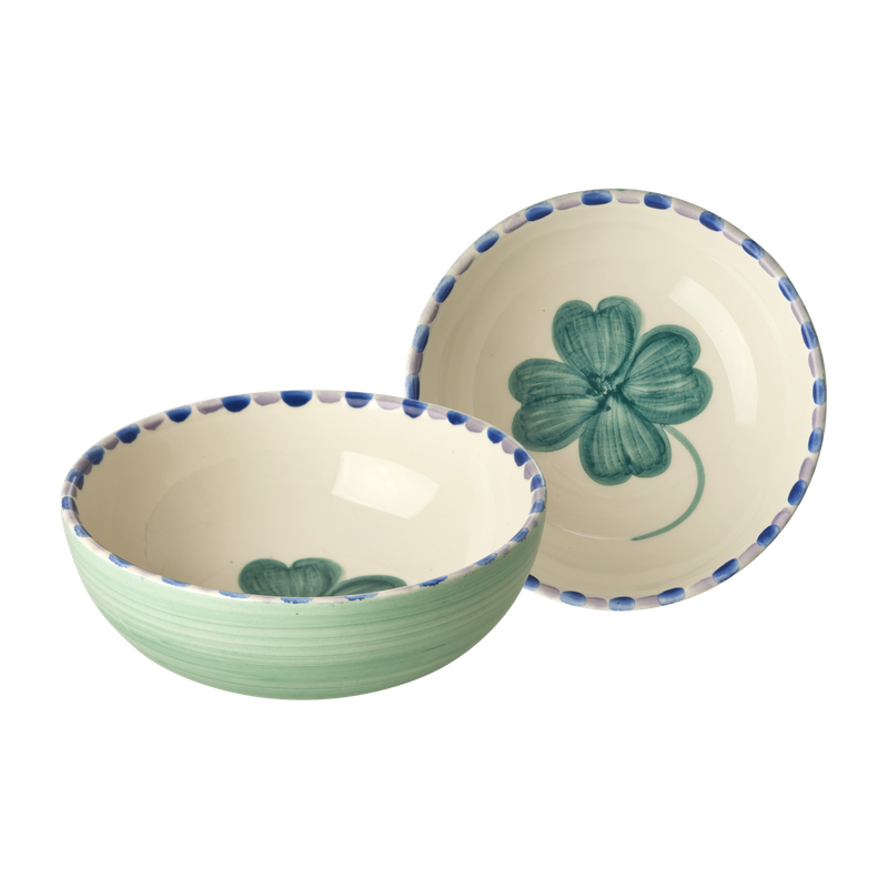 Rice.dk Hand Painted Clover Bowl