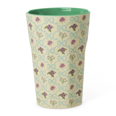 Rice.dk Bow & Bouquet Melamine Latte Cup Rice.dk Bow & Bouquet Melamine Latte Cup