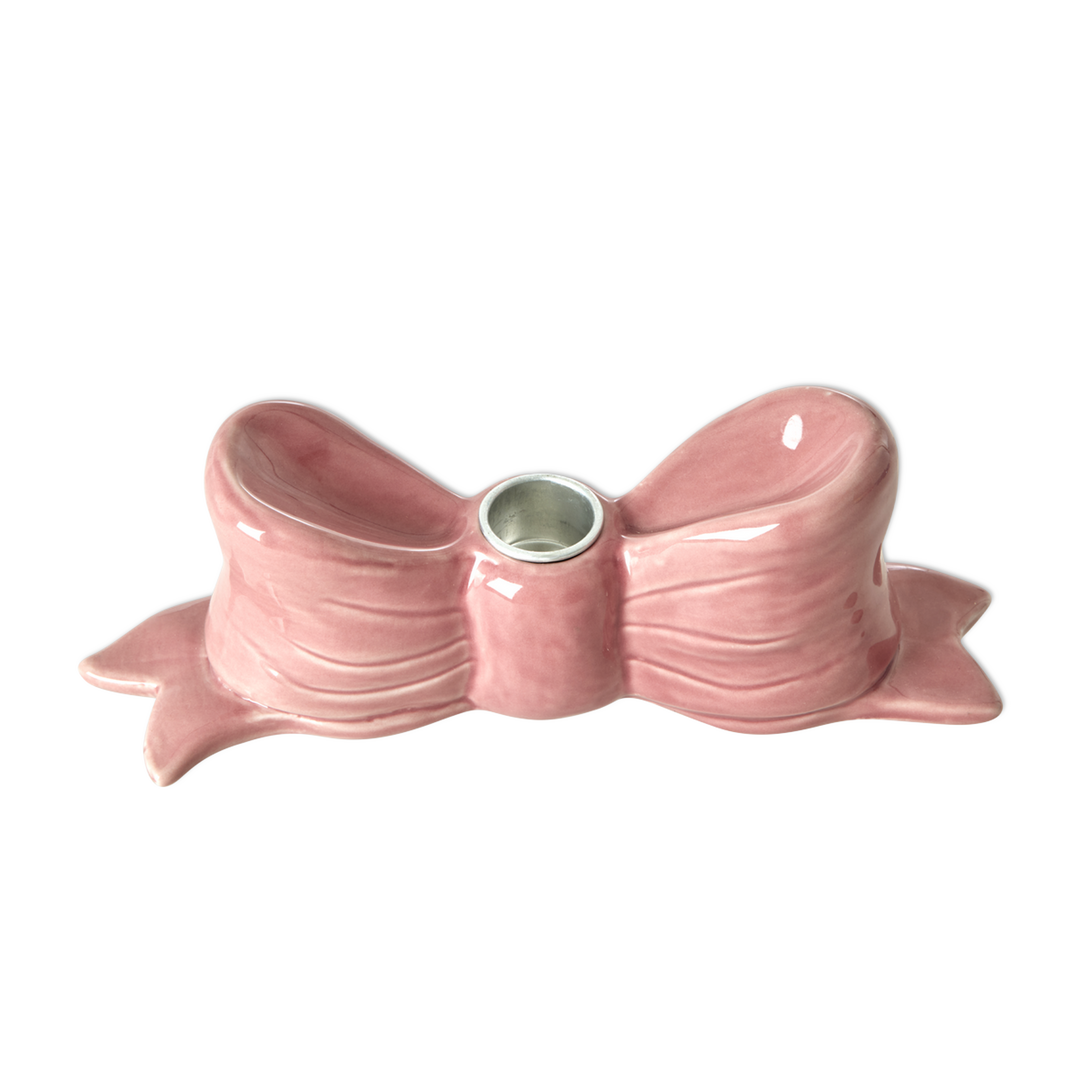 Rice.dk Pink Bow Candle Stick