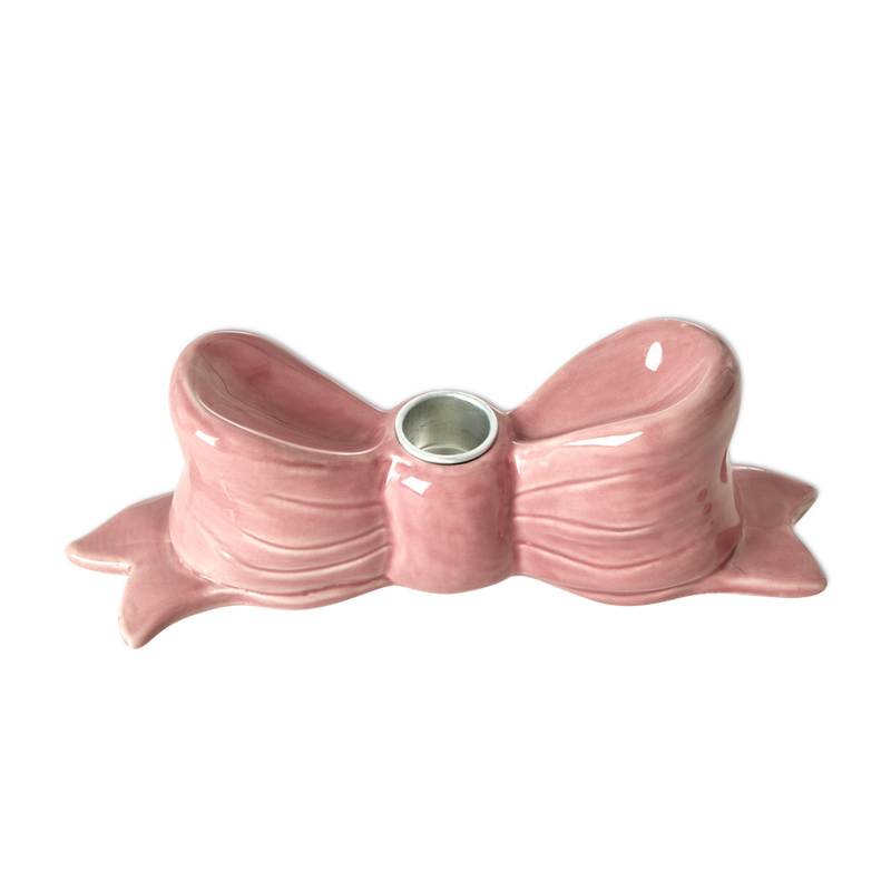Rice.dk Pink Bow Candle Stick