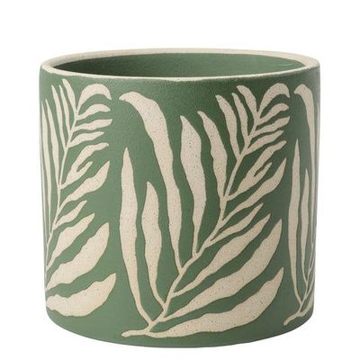 Burgon & Ball Green Leaf Glazed Pot