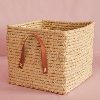 Rice.dk Natural Square Raffia Basket Rice.dk Natural Square Raffia Basket