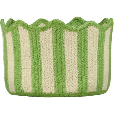 The Braided Rug Co. Green Tulip Basket