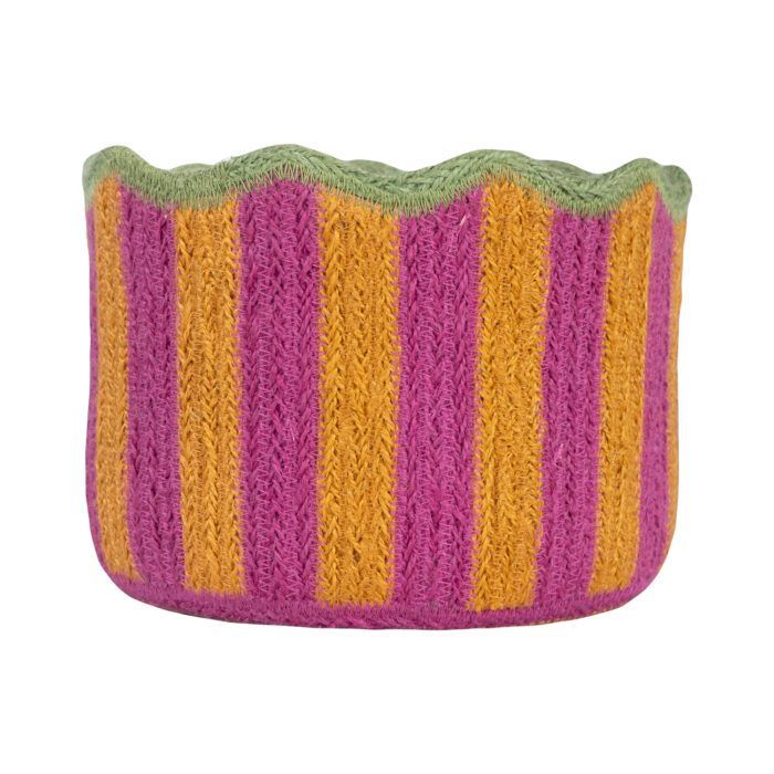 The Braided Rug Co. Magenta & Orange Tulip Basket