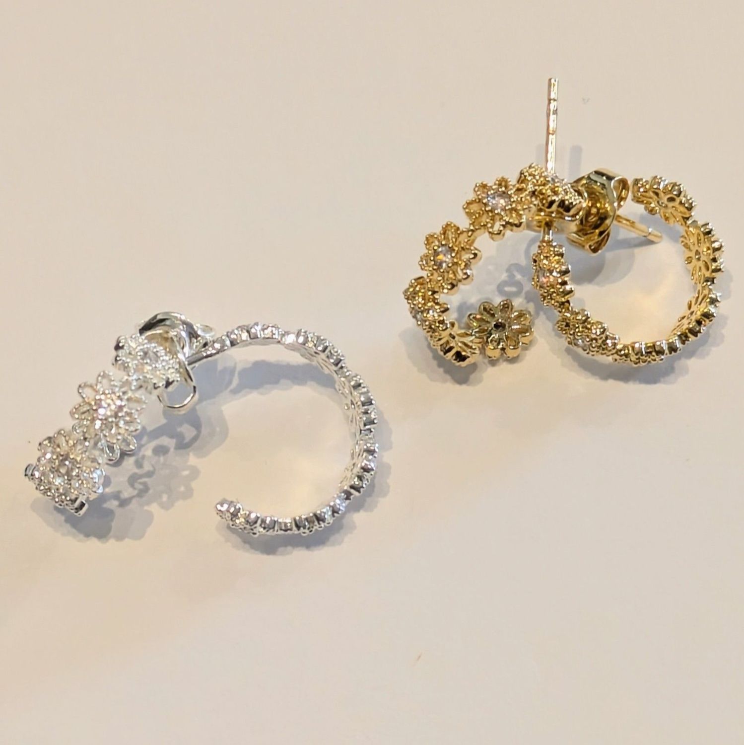 Lisa Angel Daisy Hoop Earrings