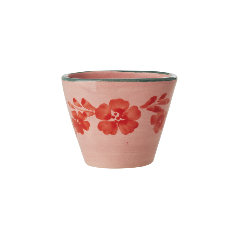 Rice.dk Hand Painted Espresso cup with orange flowers