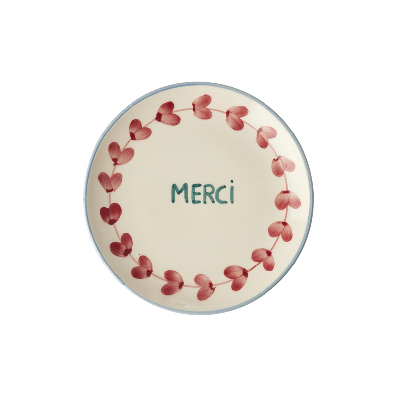 Rice.dk Hand Painted Merci Plate