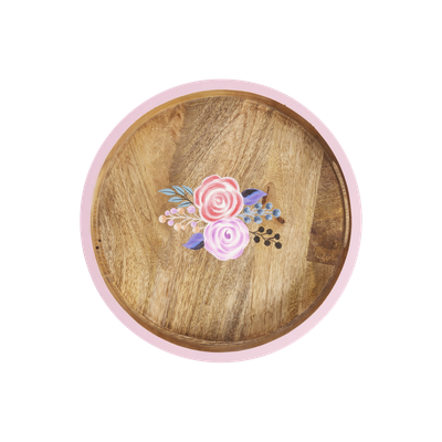 Rice.dk Round Wooden Flowers Tray