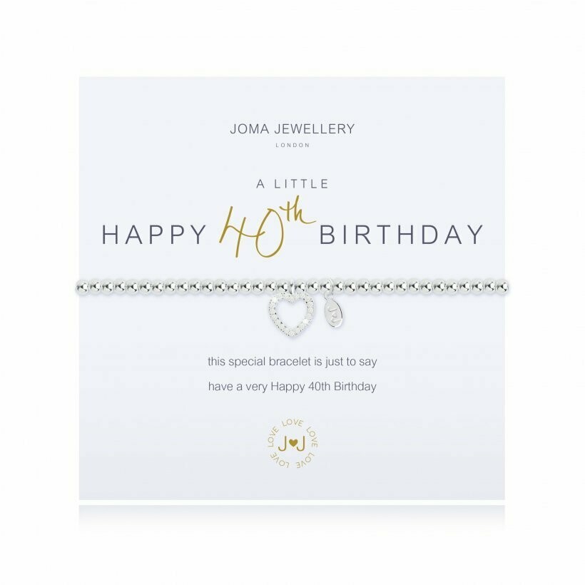 Joma Jewellery A Little Happy 40th Birthday Bracelet