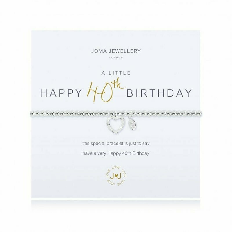 Joma Jewellery A Little Happy 40th Birthday Bracelet
