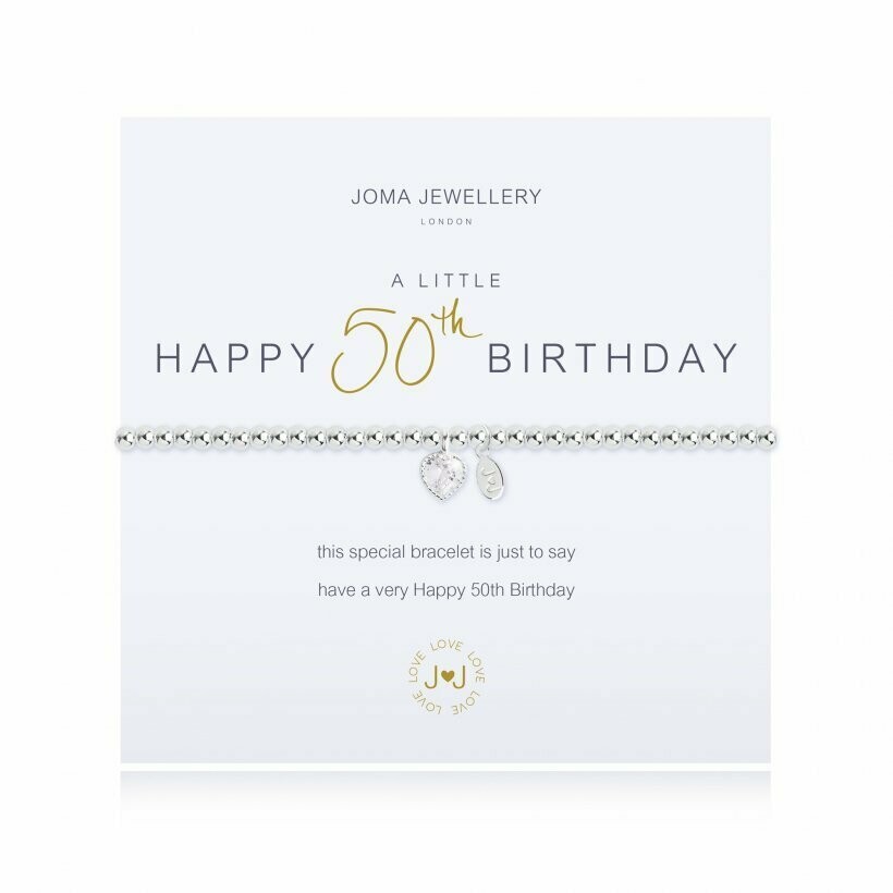Joma Jewellery A Little Happy 50th Birthday Bracelet