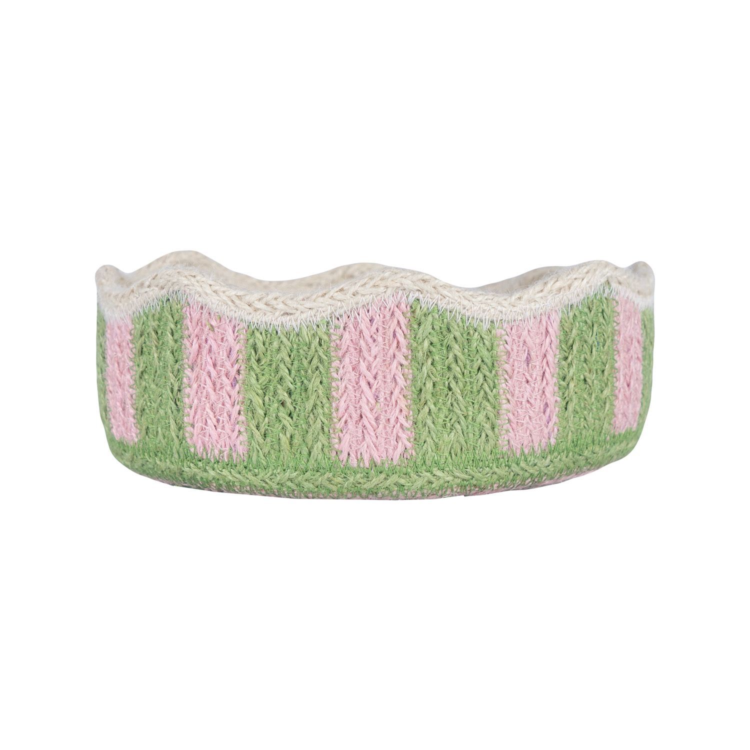 The Braided Rug Co. Pink & Green Tulip Basket