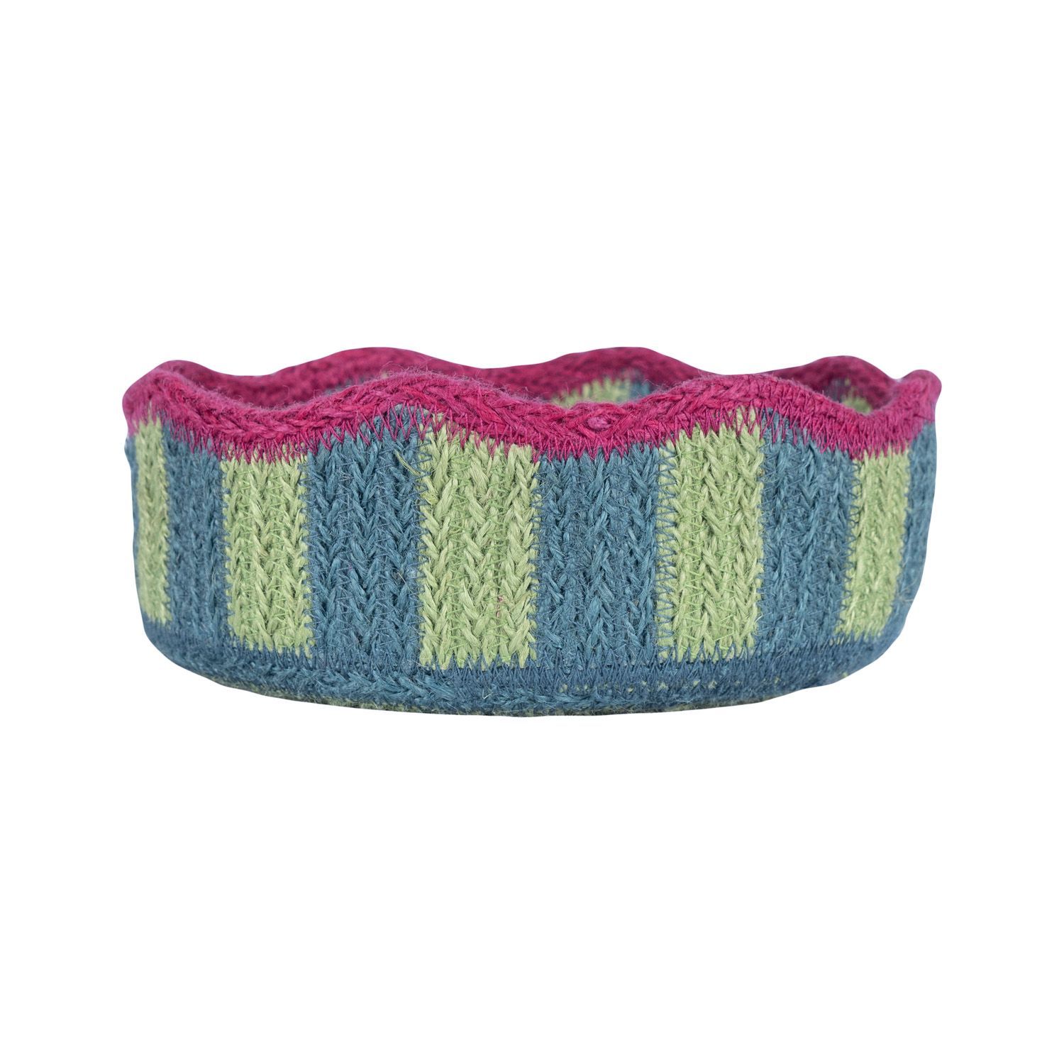 The Braided Rug Co. Blue/Green Tulip Basket