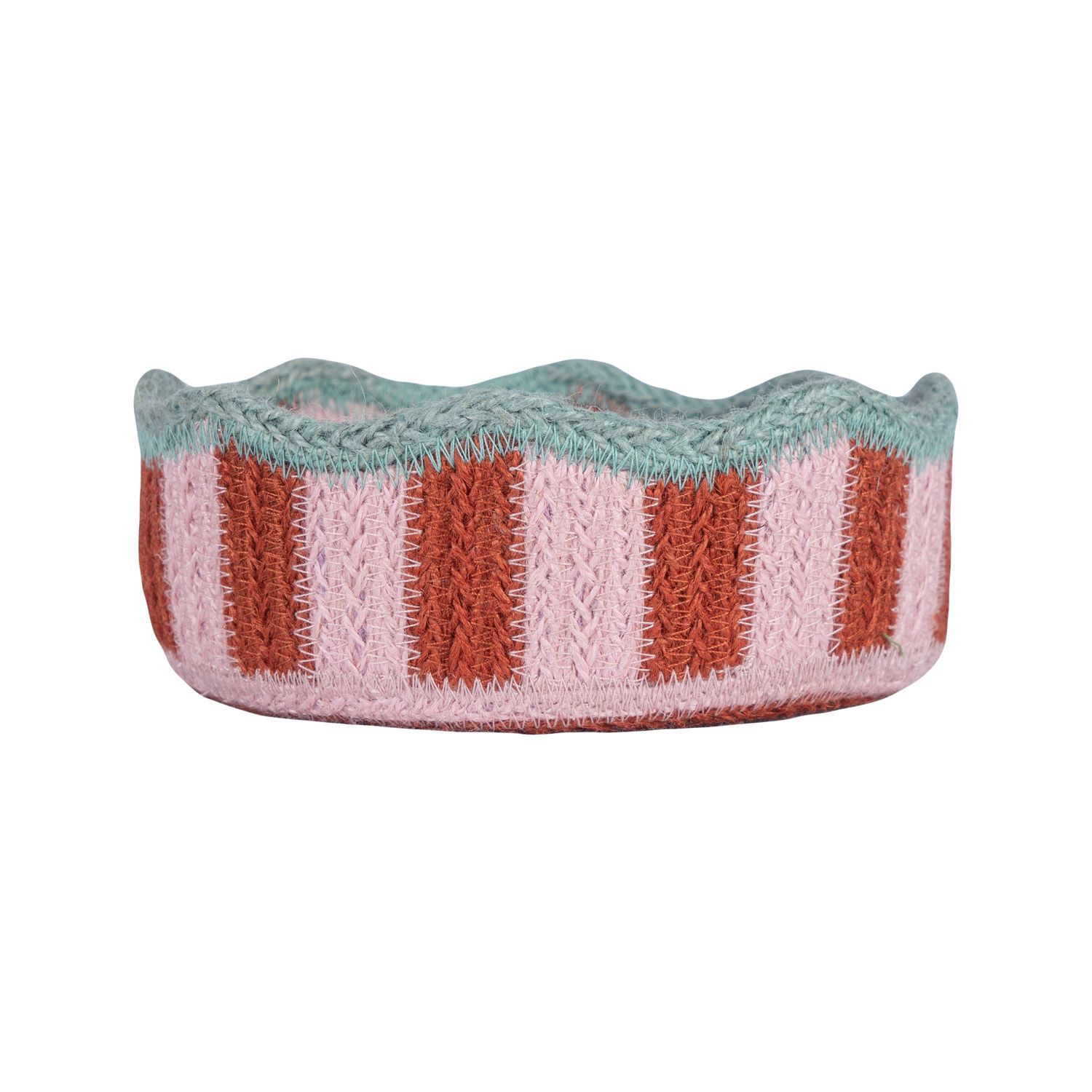 The Braided Rug Co. Pink & Red Tulip Basket