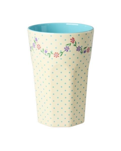 Rice.dk Dots & Flowers Melamine Latte Cup