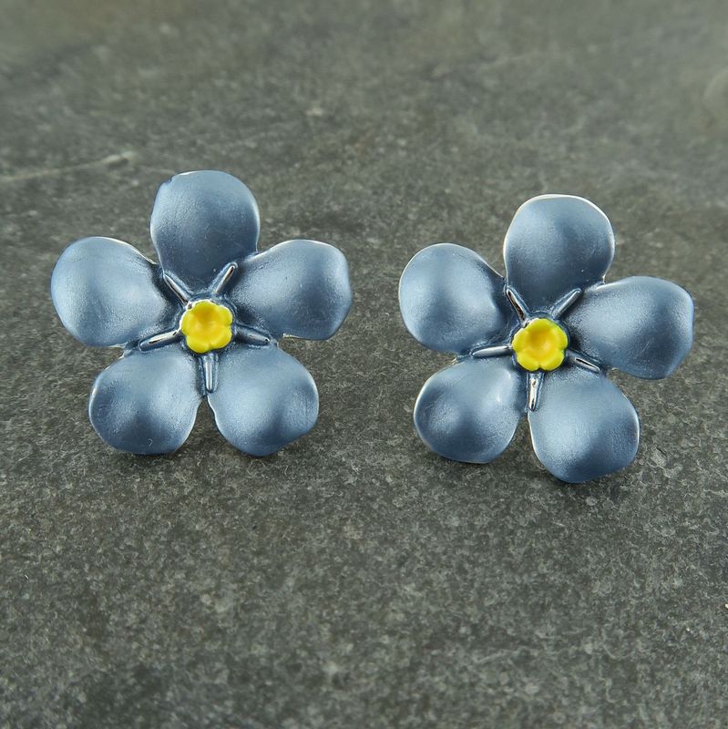 Alexander Thurlow Forget Me Not Stud Earrings