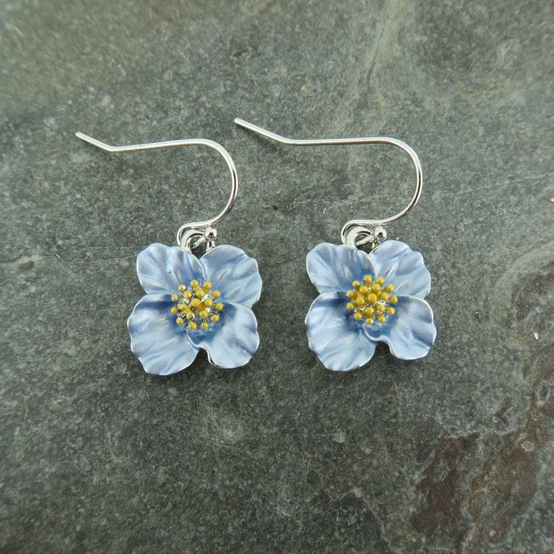 Alexander Thurlow Blue Poppy Hook Earrings