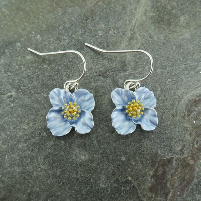 Alexander Thurlow Blue Poppy Hook Earrings