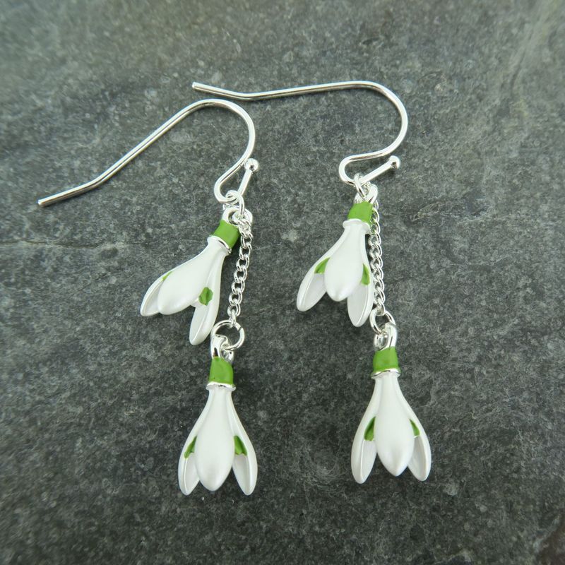 Alexander Thurlow Double Snowdrop Earrings