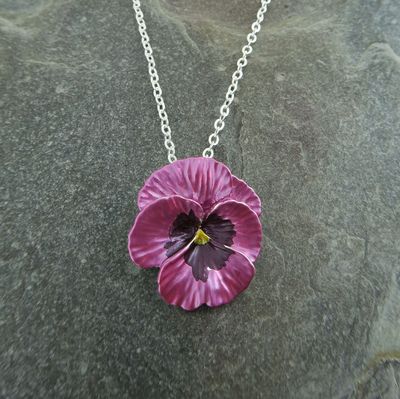 Alexander Thurlow Pink Pansy Necklace