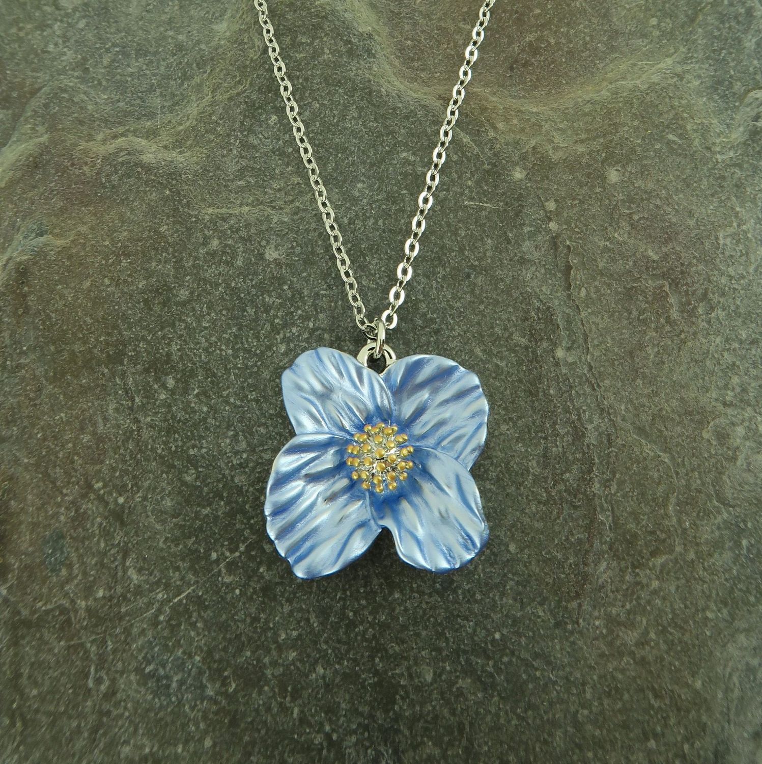 Alexander Thurlow Blue Poppy Necklace