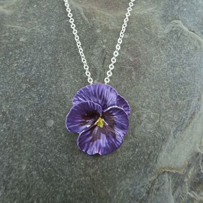 Alexander Thurlow Purple Pansy Necklace