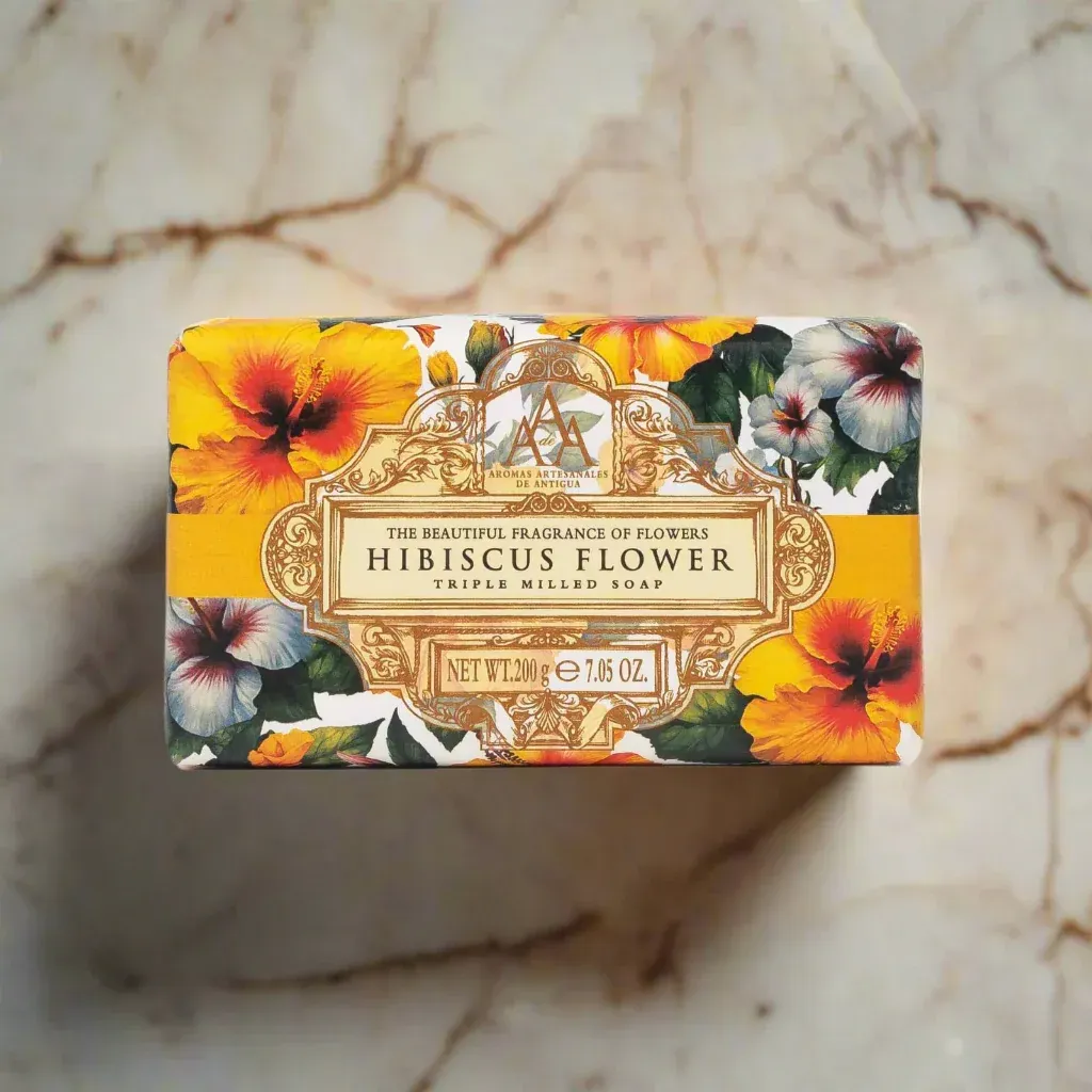 AAA Floral Hibiscus Wrapped Soap Bar
