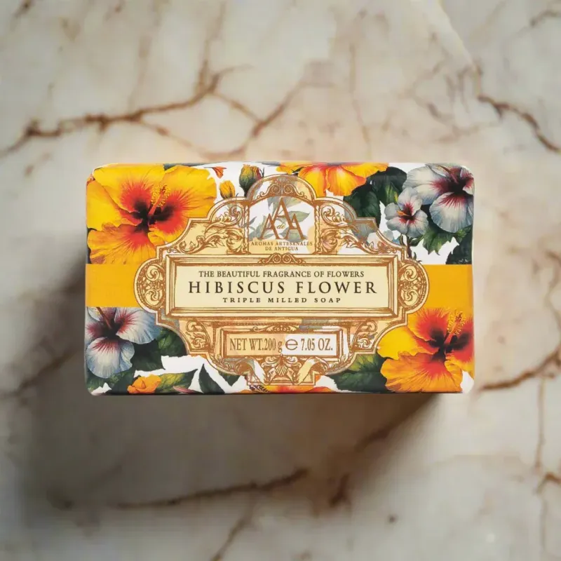 AAA Floral Hibiscus Wrapped Soap Bar
