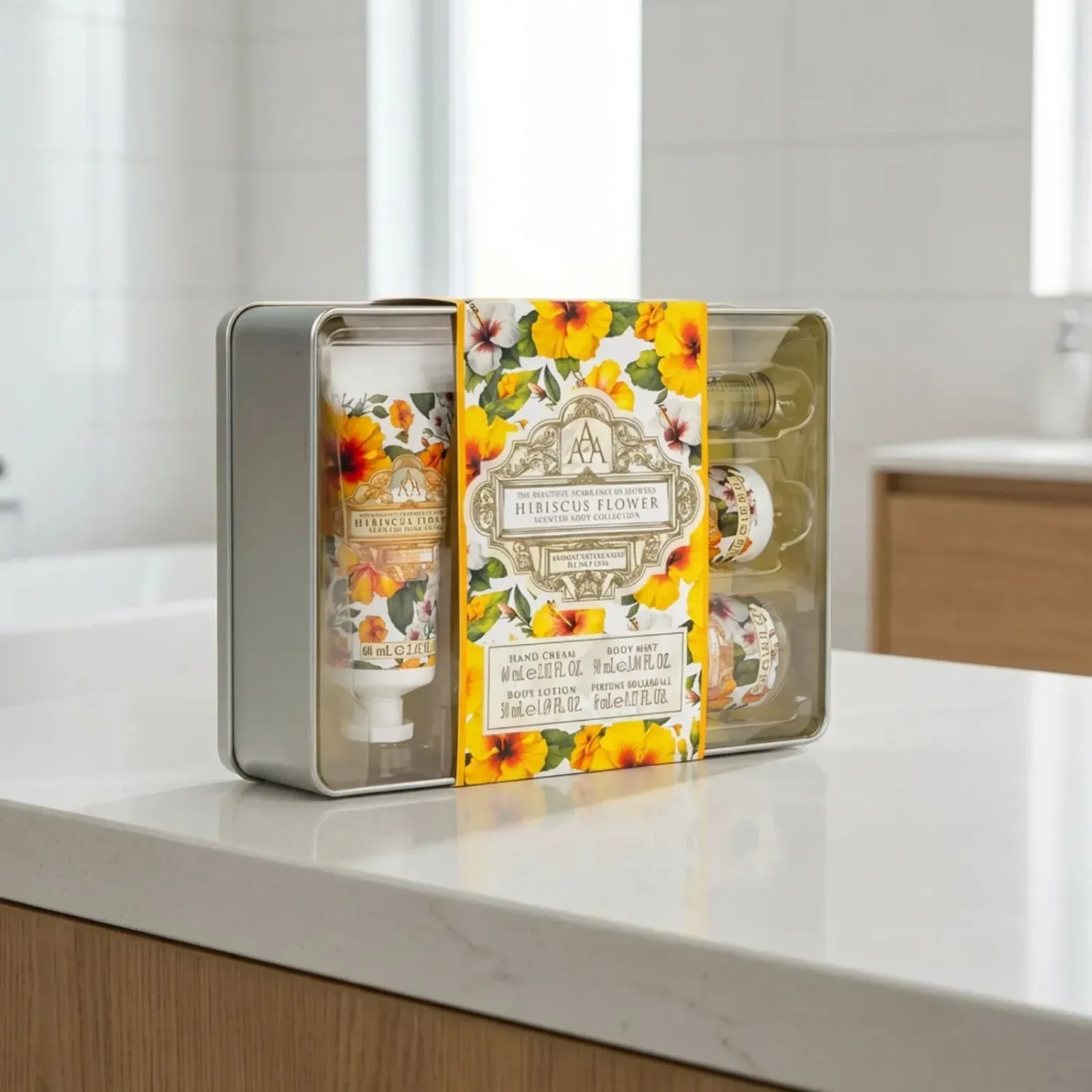 AAA Floral Hibiscus Gift Tin