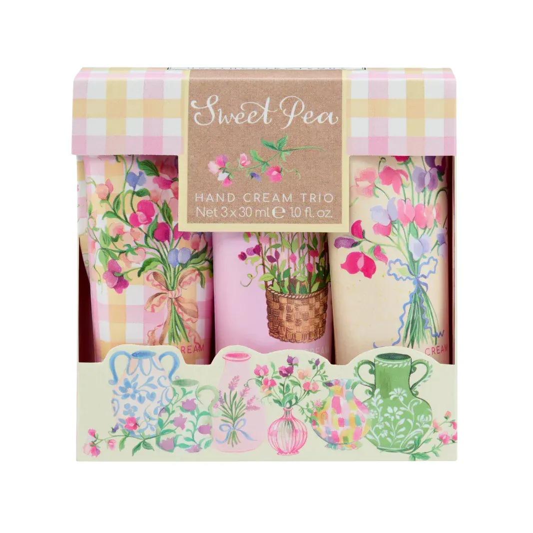 Heathcote & Ivory Sweet Pea Hand Cream Trio