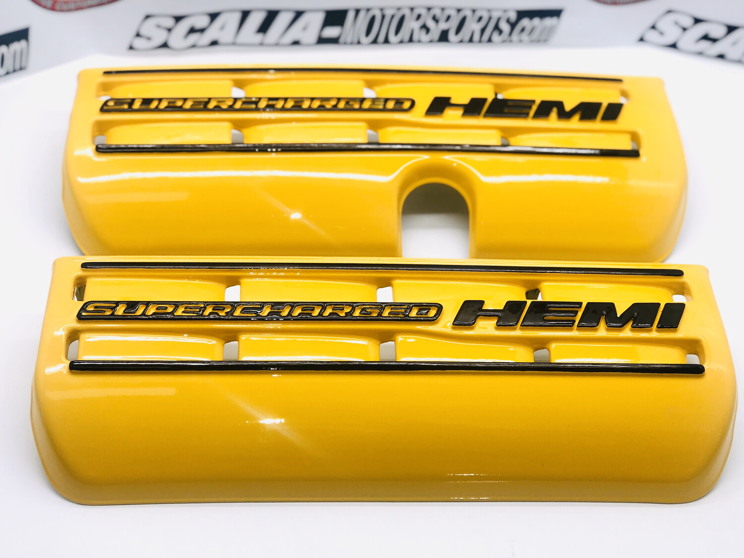 SUPERCHARGED HEMI Painted Engine Covers Pair