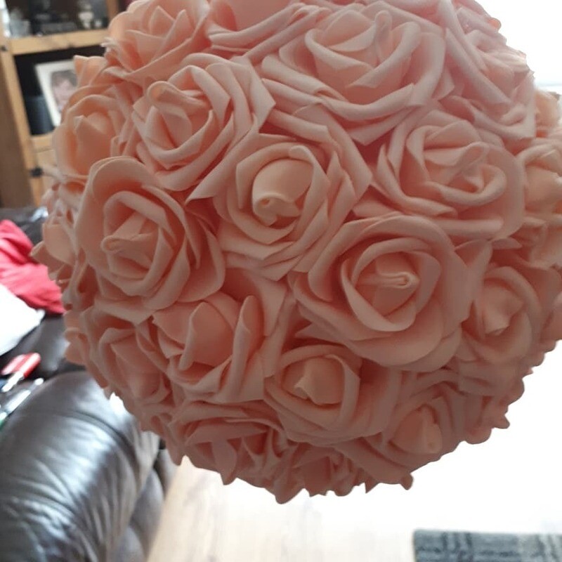 Brides kissing ball