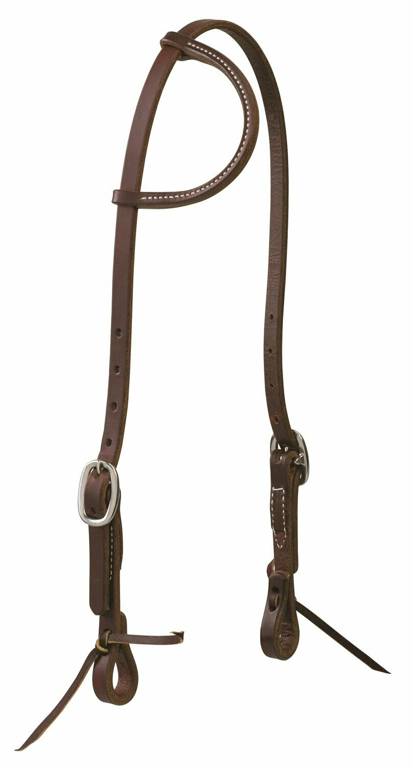 Weaver Sliding Ear 5/8" Headstall with Buckle Ends