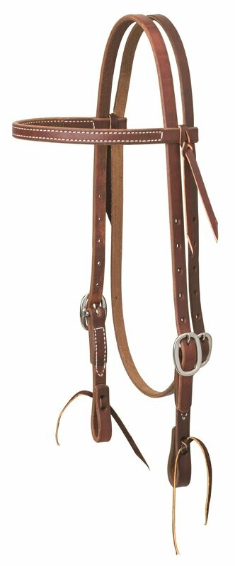 Weaver Single Ply 5/8" Browband Headstall with Tie Ends