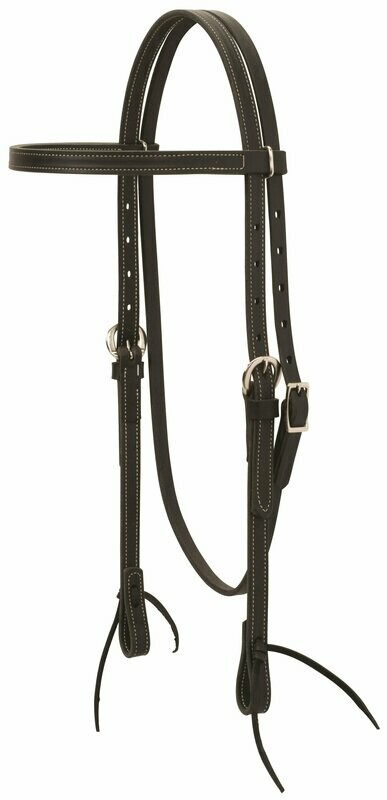 Weaver Black Leather Browband Headstall