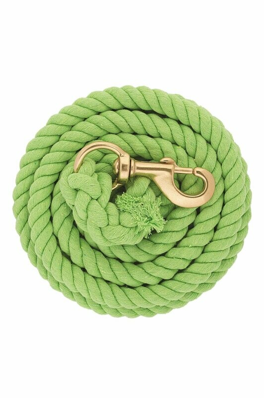 Weaver 10' Cotton Lead Rope with Brass Plated 225 Snap (Various Colors)