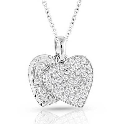 Country Charm Crystal Heart Necklace