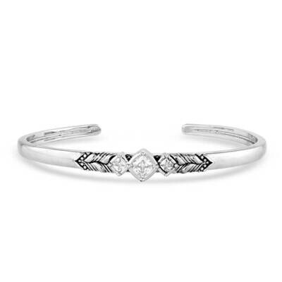 Herringbone Crystal Cuff Bracelet